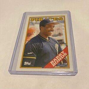 Barry Bonds 1988 Topps Baseball Card (2nd year) Pittsburgh Pirates #450 Vintage